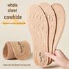 Cowhide Leather Insoles Sweat-Absorbent & Breathable for Women & Men - All-Season Deodorant & Thickened Support