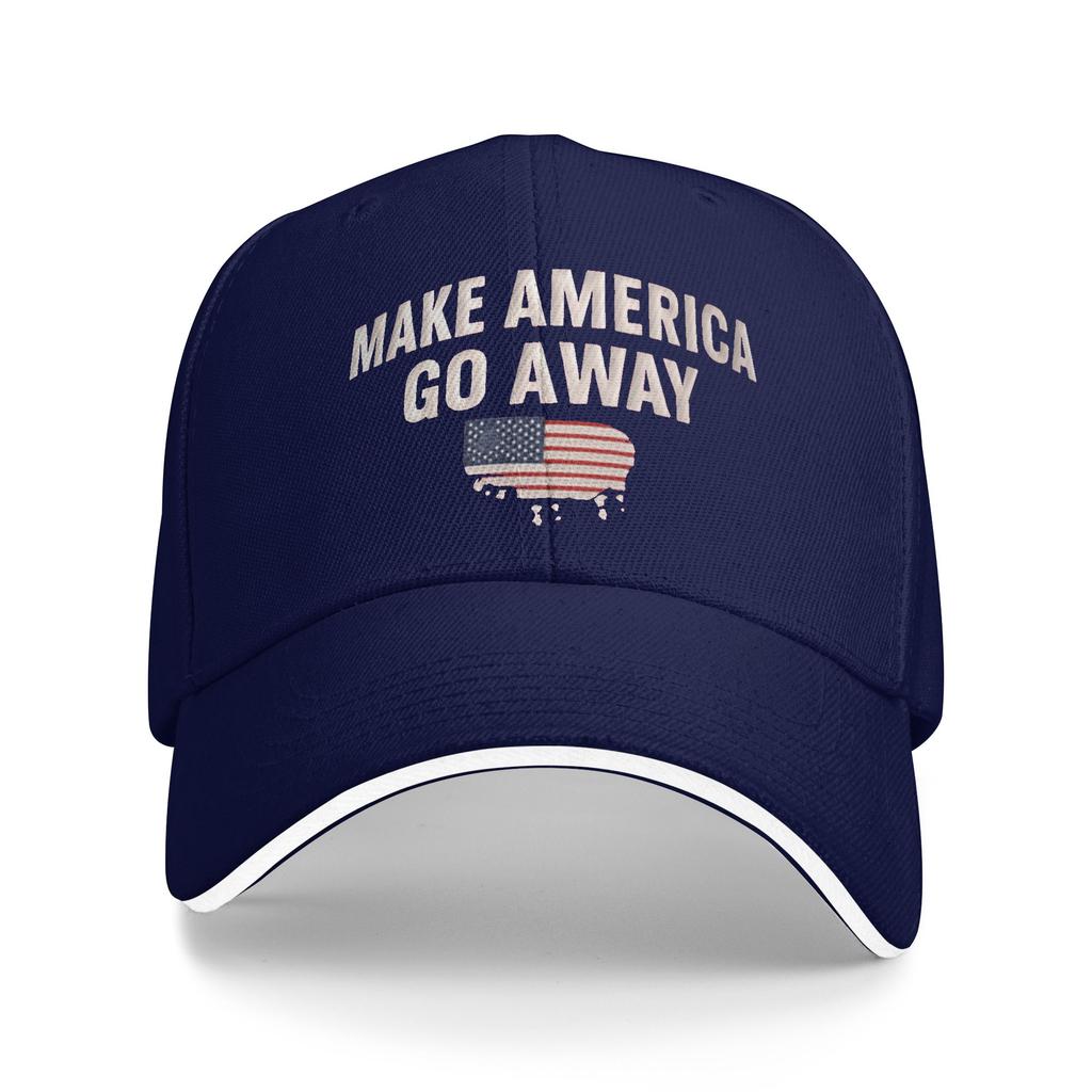 Baseball Cap Make America Go Away Merch Unisex Baseball Caps Hat Classic Daily All Seasons Travel Adjustable Fit Snapback Cap
