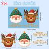 Window Christmas Pvc Sticker Santa And Reindeer Design For Home Decoration