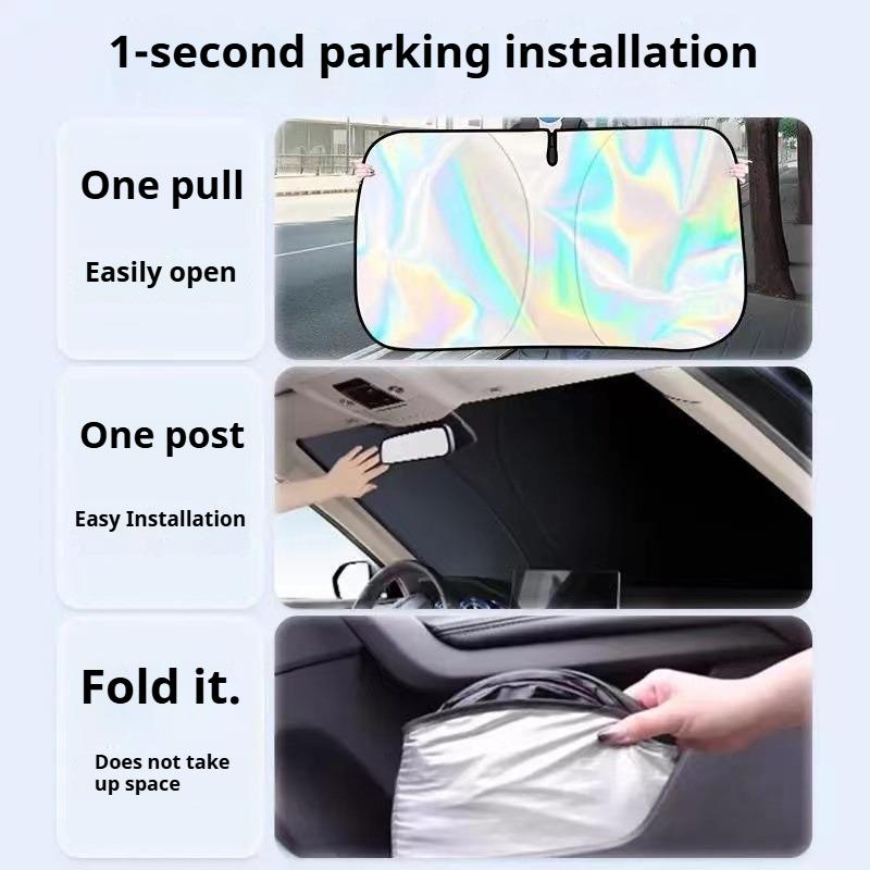 Car Front Windshield Sunshade Cover For Chery iCAUR V27 2026 Upgrade Laser Car Front Window Sunshade Accessories