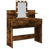 Vidaxl Dressing Table With LED Lighting, Smoked Oak, 100X40X130 Cm
