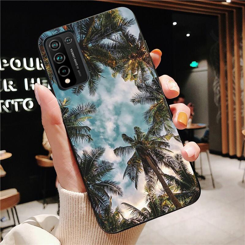 Palm Summer Beach Sea Phone Case for Huawei Honor 50 10X Lite 20 7A 7C 8X 9X Pro 9A 8A 8S 9S 10i 20S 20lite 7X 10 lite