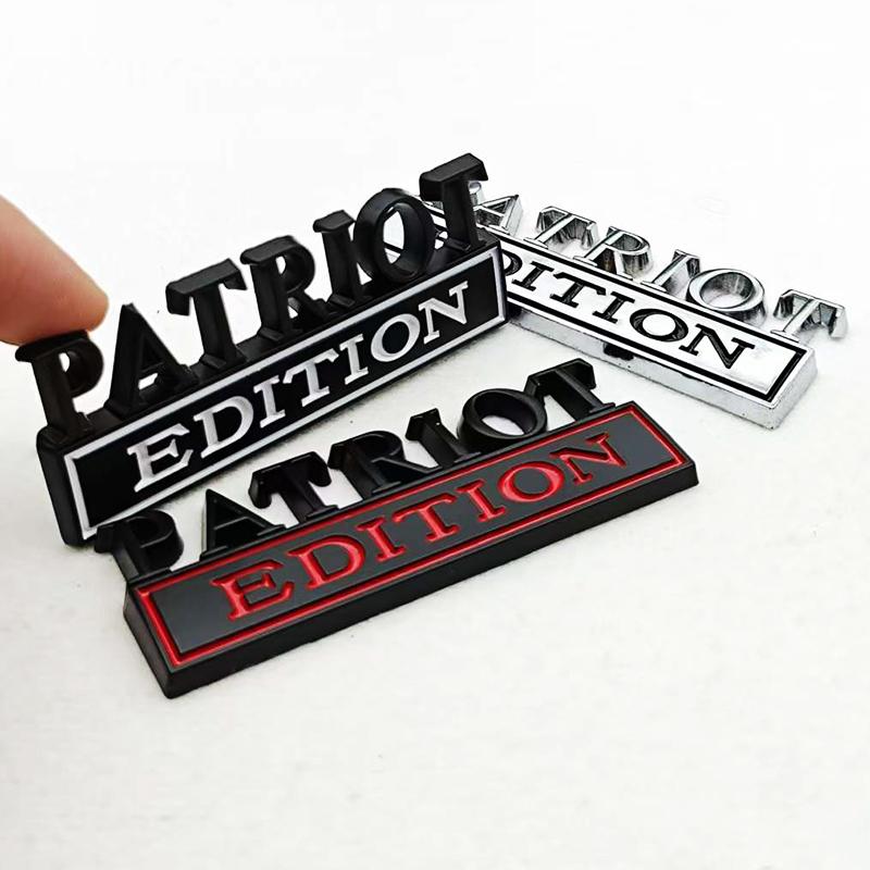 PATRIOT Edition 3D Emblem Sticker Badge Fender Funny Decals Car Truck Replacement Door Decoration for Universal Car SUV