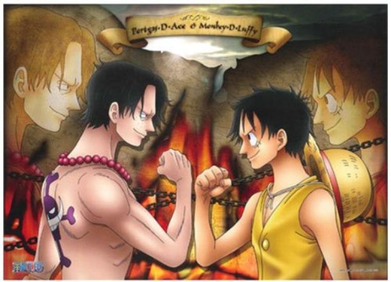 

ONE PIECE 500-Piece Puzzle, Seven-Eleven Net Exclusive Design: Ace & Luffy [Bonds of Brothers]