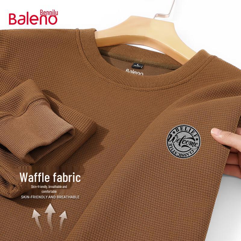 Baleno Men s Waffle Knit Pullover Sweatshirt 4XL