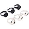 12mm 20mm 25mm 10pcs 4 Colors Plated Adjustable Ring Settings Blank/Base,Fit 12-25mm Glass Cabochons,Buttons Ring Bezels