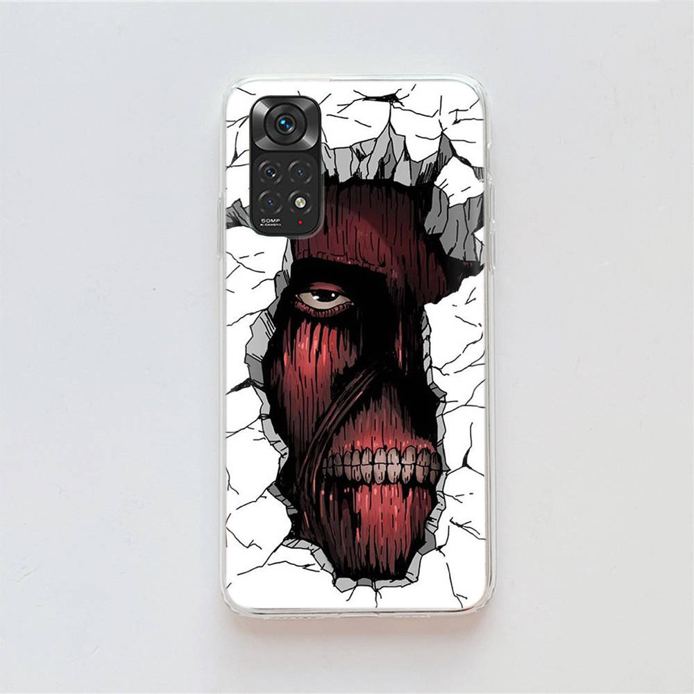 DT52 Anime Attack On Titan Case for Samsung A04 A14 A23 A34 A54 M23 M33 M52 M53 Realme 10 9 C30S C35 C55 VIVO Y02S Y21 Y33S Y51 X80 Pro Clear Cover
