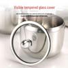 Gold Stainless Steel Seasoning Jar with Lid and Spoon - Korean Style, 304, for Home Kitchen