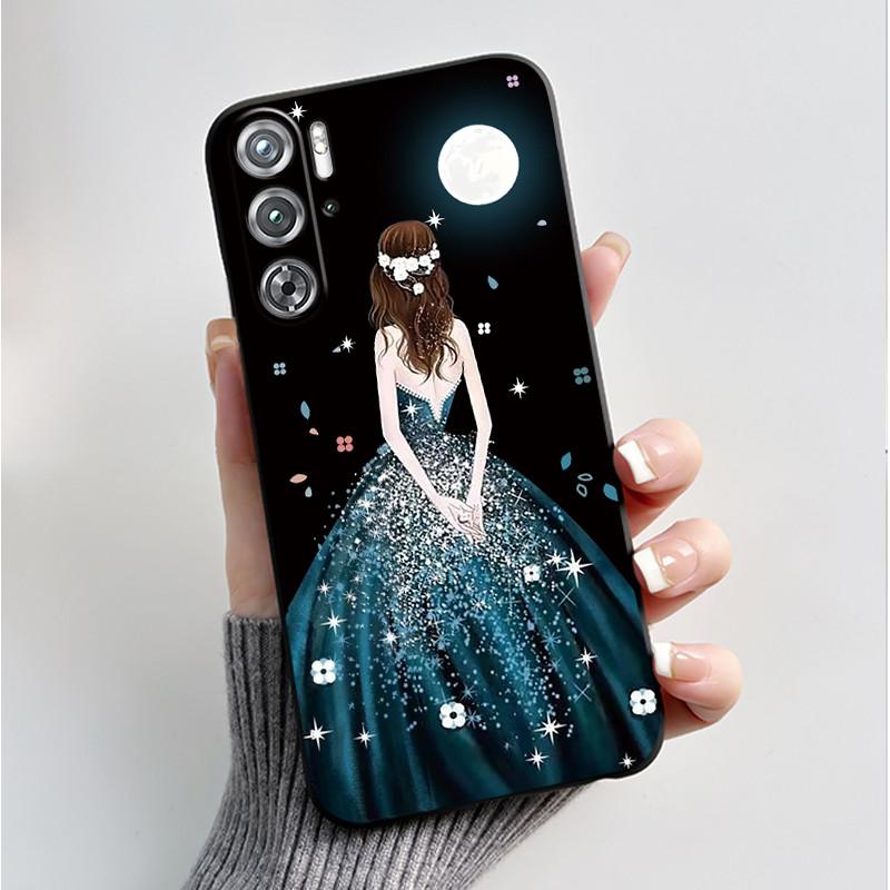 Per ZTE nubia Red Magic 9 Magic9 9S Pro Plus 5G Custodia Moda Farfalle Fiori Sottile Nera Morbida TPU Retro Opaco Copertura Protettiva