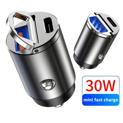 Chargeur de voiture Usb Type C Mini Qc 4.0 3.0, Charge rapide 30w Pd, adaptateur automatique, pour Iphone Samsung, accessoires de voiture