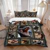 3pcs Dinosaur Collage Duvet Cover Set, Cover For Bedroom Guest Room (1 Duvet Cover + 2 Pillowcase, Without Quilt), Yy250922188