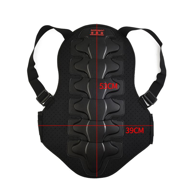 Professional Motorcycle Back Protector for Spine Safety with Comfortable Foam Backing and Adjustable Waist Strap