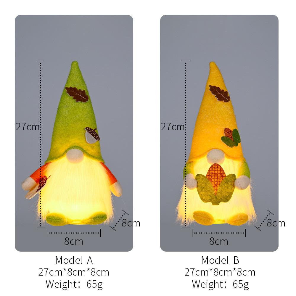 Harvest Cute Festival Corn Doll With Colorful Hats And Lights Perfect For Fall Decorations Holiday