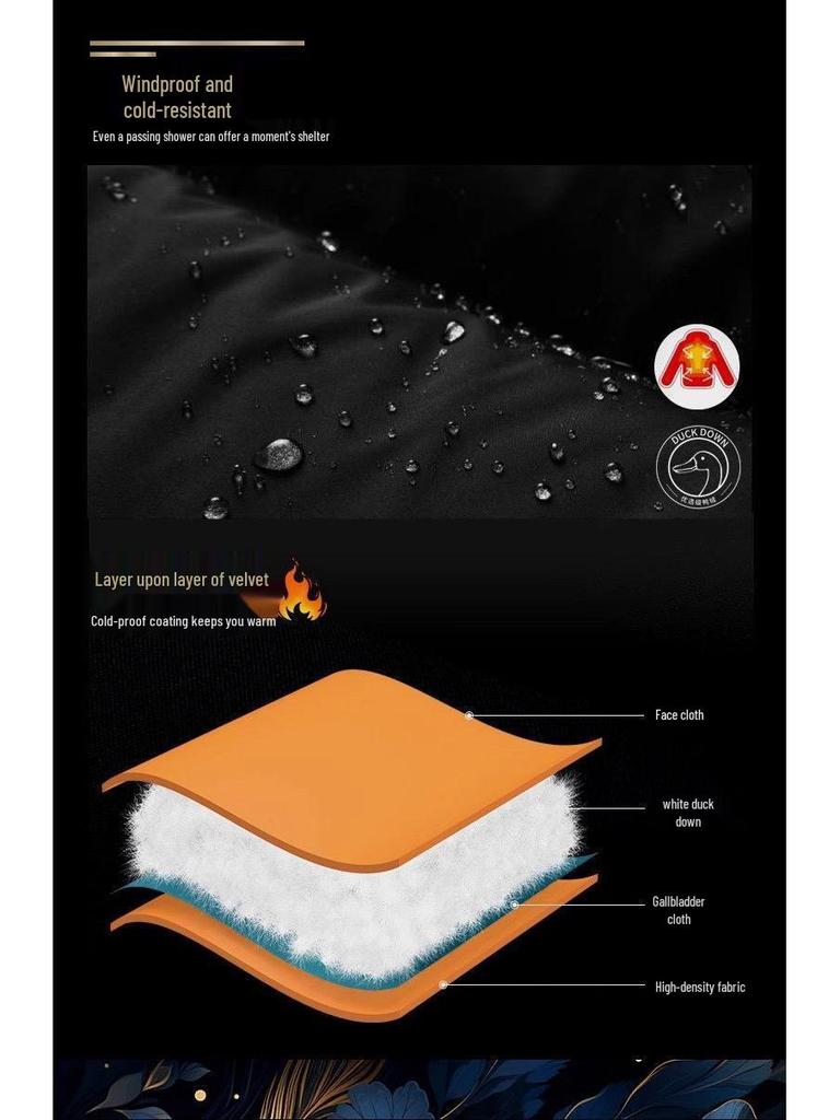 Men's Fashionable Slim Fit Down Jacket with Stand Collar - Winter 2025 Trend