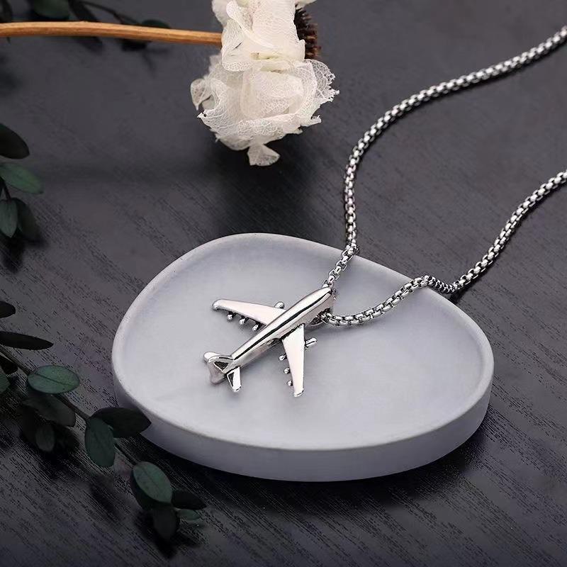 Children's Airplane Pendant Necklace for Boys - Earthy, Versatile Jewelry Accessory