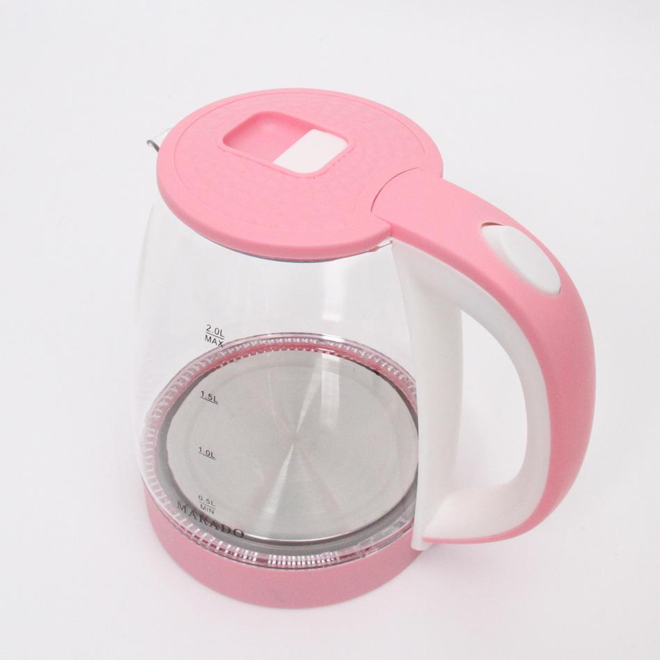

1.8L High Borosilicate Glass Electric Kettle, US Standard 110V Standard 2.0L Black 110V US Plug