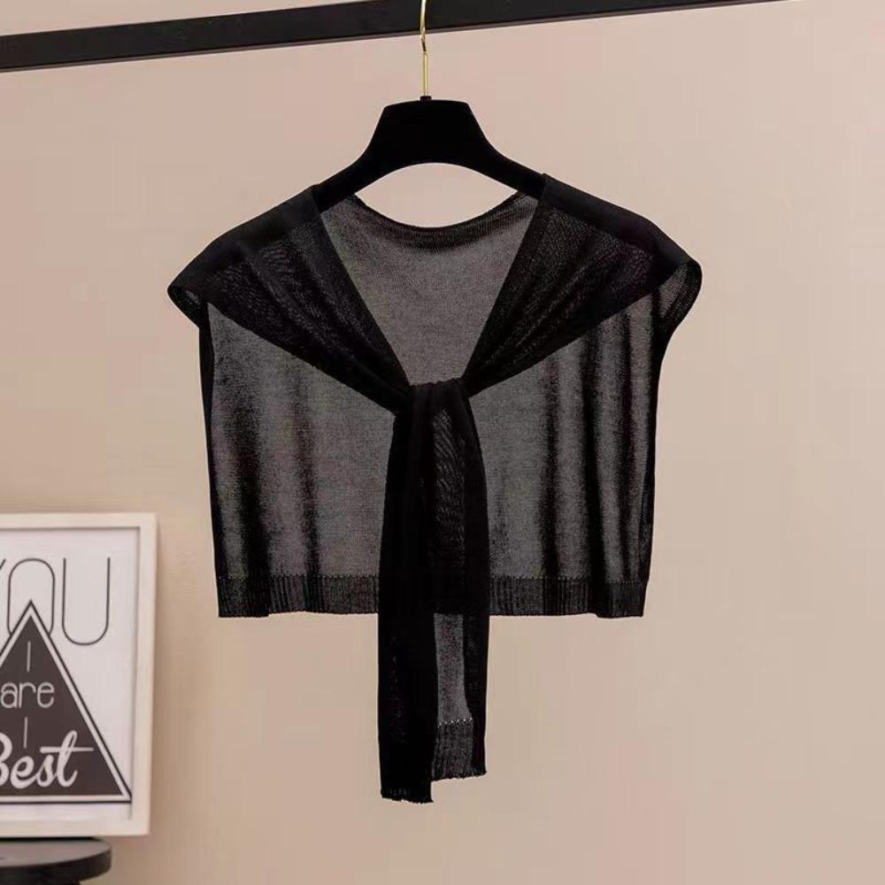 Thin Knitted Shawl Cloak Neck Wrap All-match Knitting Shawl Clothes Decoration