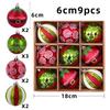 9PCS/SET Plastic Christmas Balls Red Multicolor Christmas Balls Pendant Santa Claus Decorative Xmas Tree Ornaments Living Room
