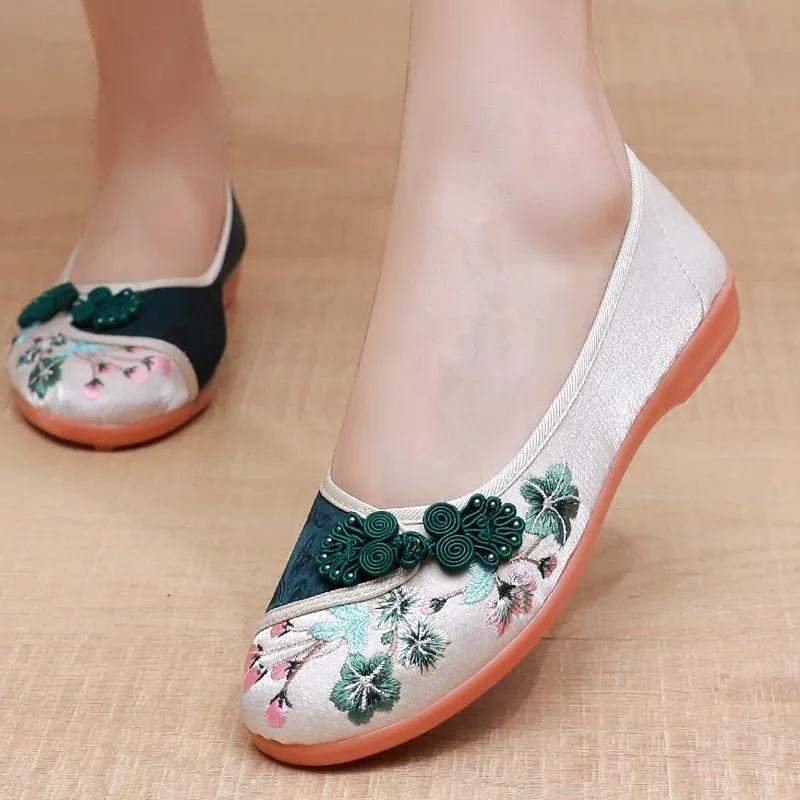 Fashion Sapatos Femininas Women Cute Sweet Wine Red Retro Traditional Anti Skid Slip On Loafers Lady Fashion Black Comfort Shoes E495