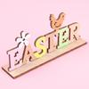 Wooden Charming Letter Figurines For Easter Holiday Decor And Atmosphere Festive
