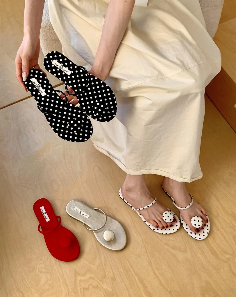Flat-Bottomed American Cool Toe Slippers Fairy Shoes Outer Wear Summer Vacation Beach Sandals