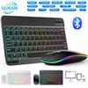 New Backlit Ultra-Thin Bluetooth Keyboard and Mouse For iPad Samsung Tablet Phone Wireless Keyboard Spanish / French