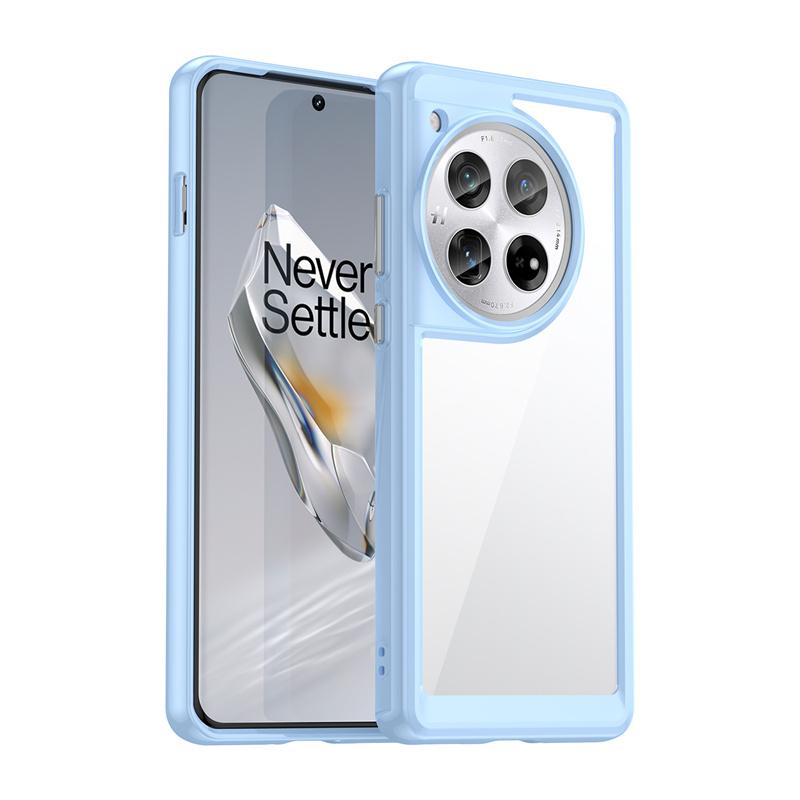 Transparent Shockproof TPU Case for OnePlus 12 12R Protective Frame Full Protection Colorful Clear Cover