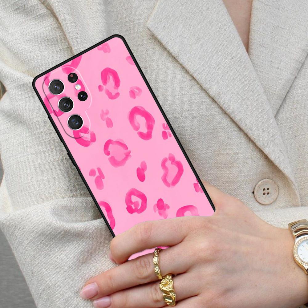 Fashion Leopard Print Cell Phone Case for Samsung Galaxy S26 Ultra S25 S24 S23 S22 S21 S20 Note10 Cover