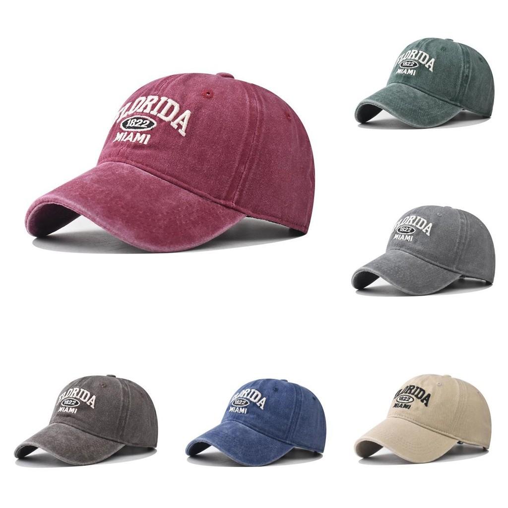 Letter Embroidery Florida Miami Baseball Cap Curved Brim Summer Travel Hats