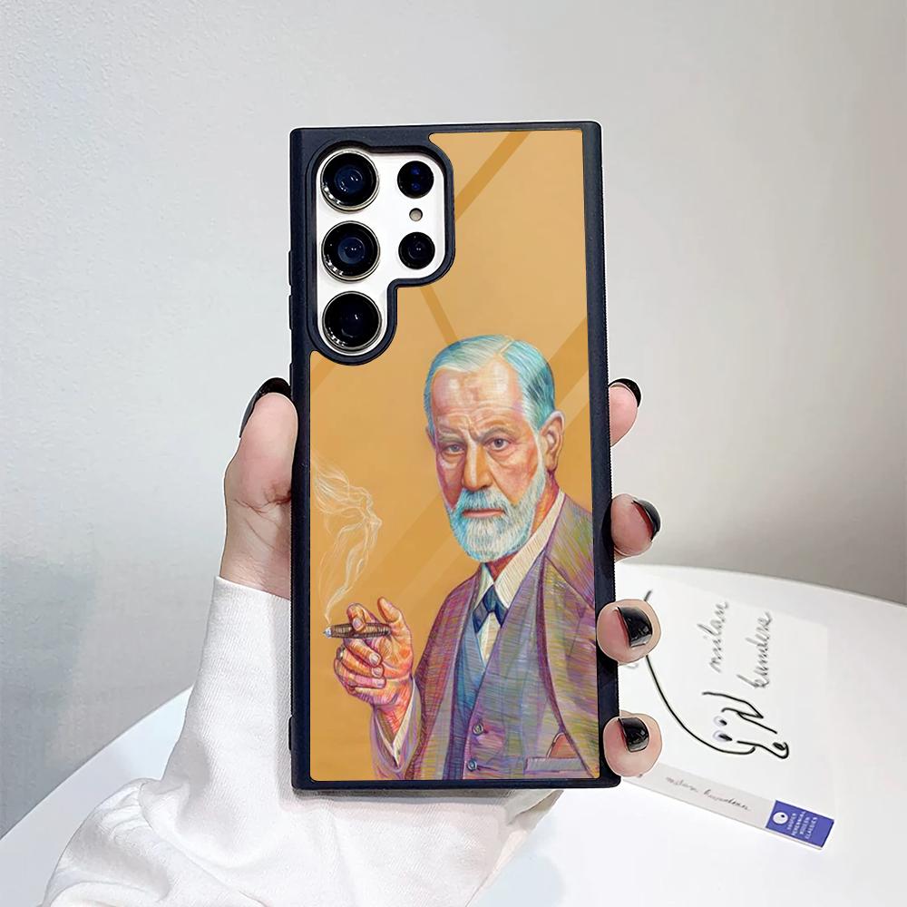 Sigmund Freud Phone Case For Samsung Galaxy S26 S25 S24 S23 S22 S21 S20 FE Edge Pro Plus Ultra PC+TPU Cover
