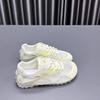 Summer new soft leather mesh breathable and lightweight women's versatile casual sports shoes