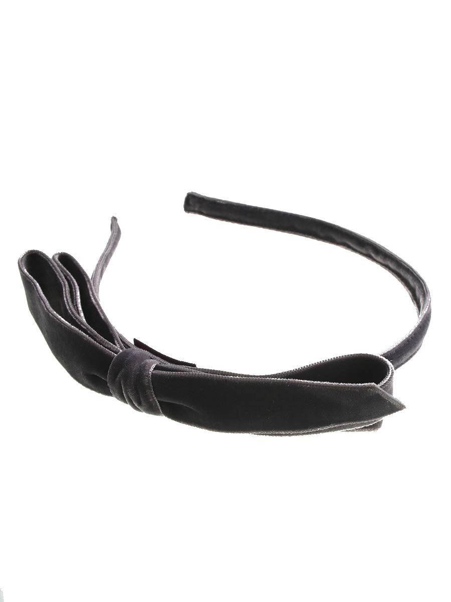 

VINGTAINE Бархатная Тонкая Лента Простая и Стильная Повязка на Голову Серого Цвета, Тонкая, Аксессуар, (HK-218-GY) серый