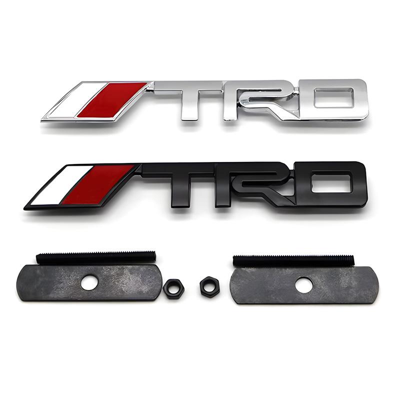 TRD Emblem Front Grille and 3D Metal Rear Badge for Toyota Highlander 2015 2016 2017 2018 2019 2020 2021 CWI1
