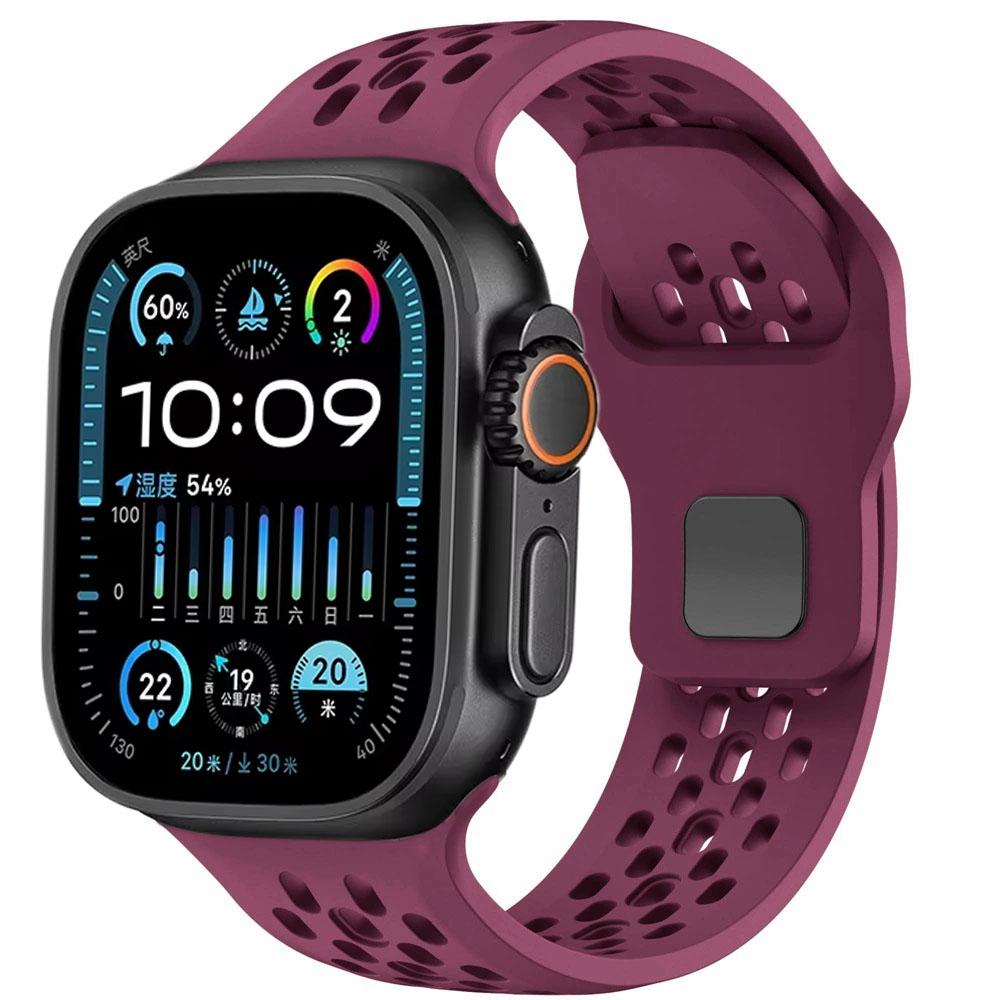 Breathable Silicone Strap for Apple Watch Band 49mm 46mm 45mm 44mm 42 41 40mm Sport Bracelet iWatch Ultra 11 10 9 8 7 6 SE3 Belt