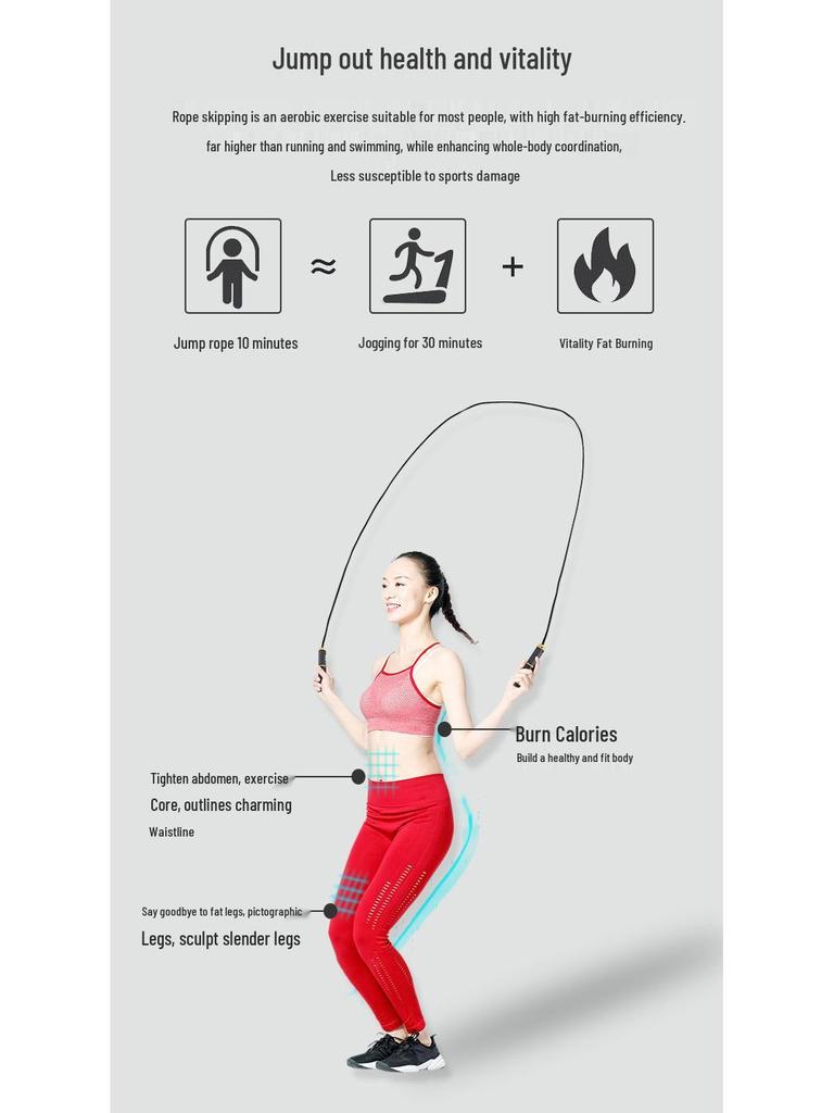 Smart Cordless Jump Rope for Adult Fitness & Student Training