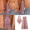 Summer High Waist Sleeveless Print Dress Set For Women With 3d Pattern And Polyester Fabric