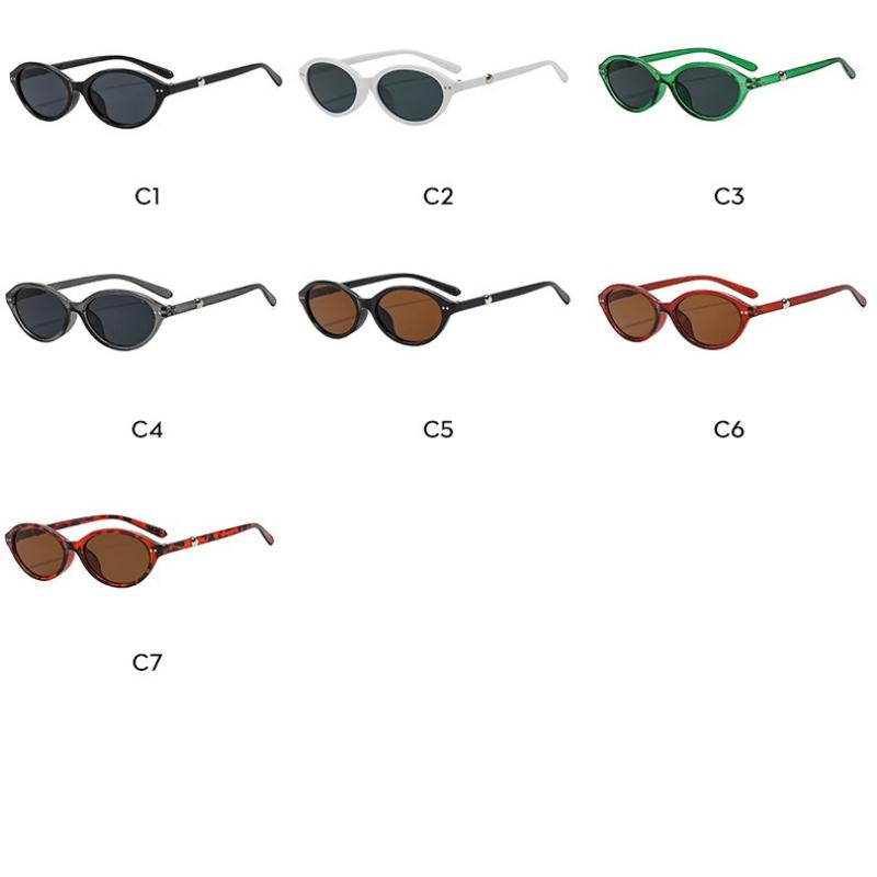 Dámské sluneční brýle - unisex retro oválné kočičí oko sluneční brýle