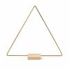 Gold Floral Garland Frame Triangle Moon Shape Hollow Out Metal Hoop Wreath Frame  Wedding Decor
