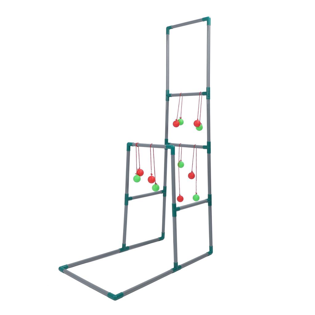 Ladder Ball Game with 12 Throwing Balls Double Layer Complete Ladder Toss Game for All Skill Level I