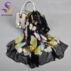 Purple Butterfly Print Chiffon Silk Scarf 160*55cm-Luxury Mulberry Silk Shawl For Women,Lightweight&Soft,Mother's Day Gift