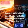 Mystical Cat Windshield Sun Shade Foldable, Reflective UV and Heat | Sun Protection with Storage Bag, Car Interior Accessories, Universal Fit for