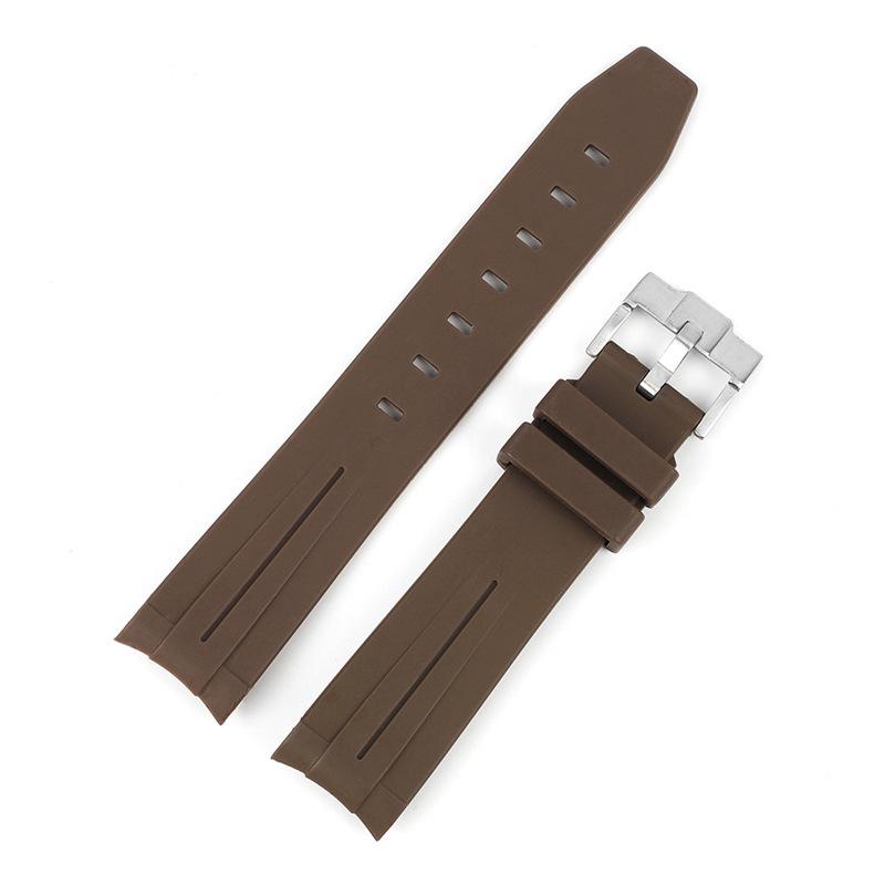 Curved Interface Rubber Watch Strap 20mm Men Women Waterproof Sports Watch Band for Moonswatch Watchband Watch Accessories