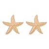 Trendy Gold Color Simulated Starfish Stud Earrings for Women Exquisite Small Star Pearl Earring Summer Beach Daily Jewelry