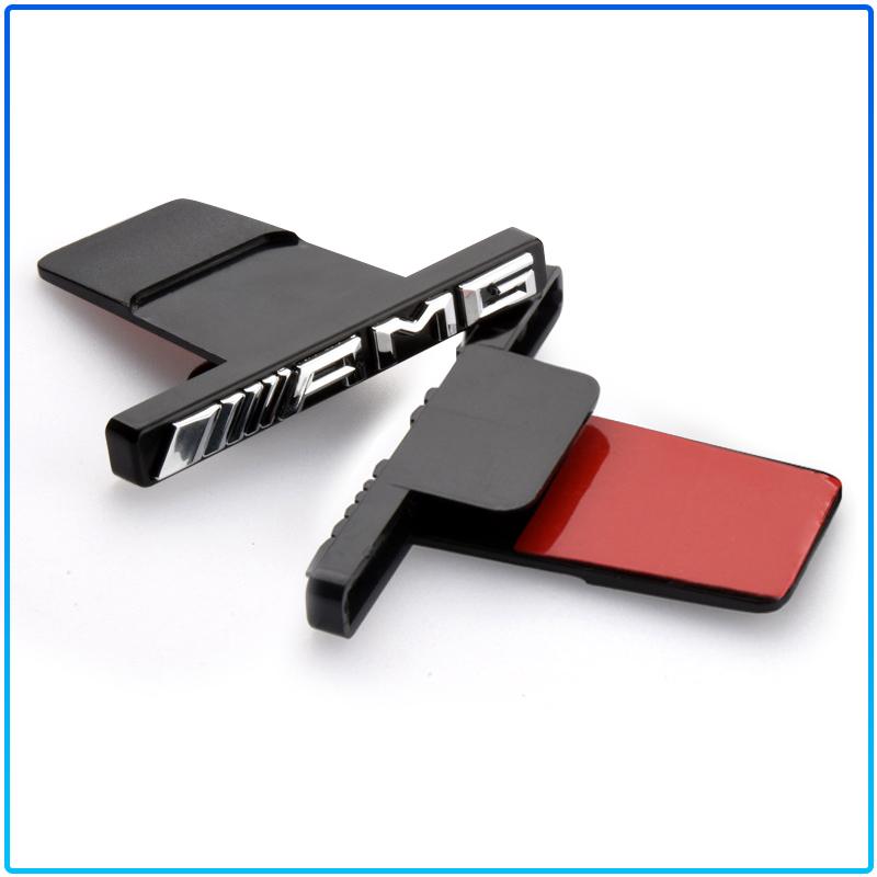 1Pc Car Front Grille Badge Emblem AMG Logo Accessories For Mercedes benz W204 W203 W212 W211 W124 W210 GLC GLE E CLA GLA W205 W211 W213