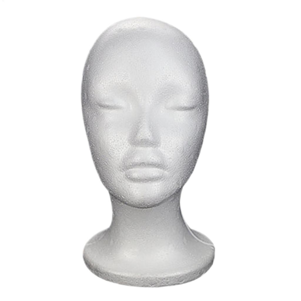 Portable Female Styrofoam Foam Mannequin Manikin Head Model Hat Glasses Wig  Jewelry Salon Display Stand Rack Shooting Props
