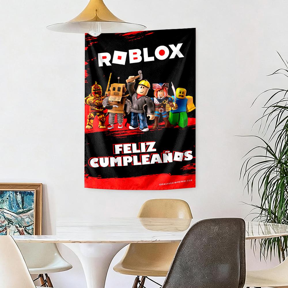 Roblox Wall Decor Tapestry Art For Pet Memorial Birthdaywedding Party Backdrop Family Gift