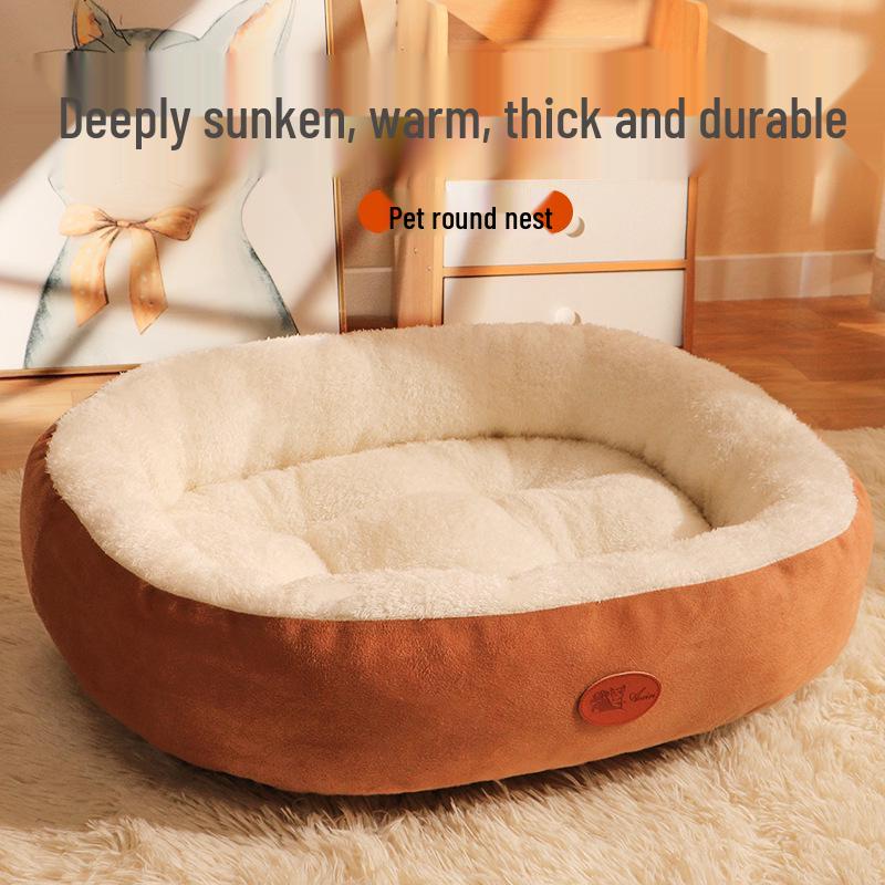Winter Warm Dog & Cat Bed - Removable, Washable, All-Season Pet Mat