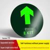 Luminous Safety Exit & Caution Sign: Floor Sticker with Arrow & Slippery Steps Indication
