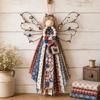 Angel Hanging Display Set for Indoor Rooms, Fabric Body Panels, Wire Outline and Hanging Cord Included for Use