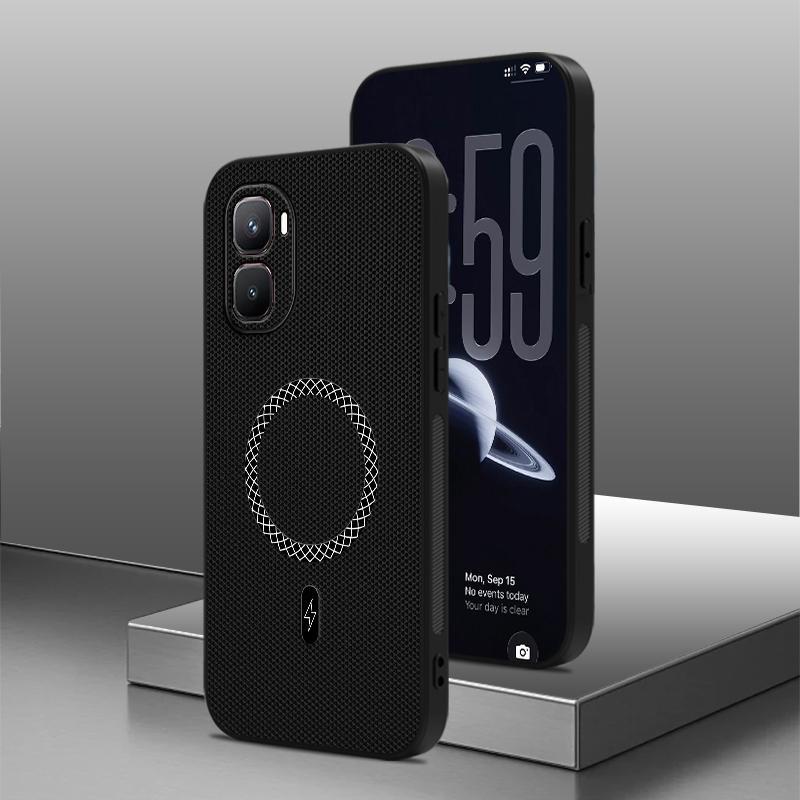 Pro Infinix GT 50 Pro Pouzdro Luxusní Magnetické Matné Šetrné k Pokožce PU Kožené Kryt Nárazuvzdorné Pro Magsafe Bezdrátové Nabíjení Funda